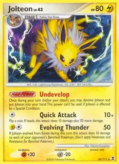 Jolteon 26/111 Rising Rivals Pokémon card