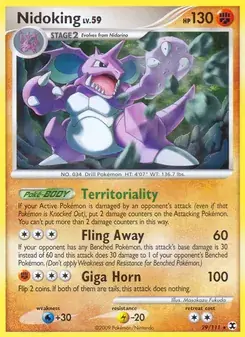 Nidoking 29/111 Rising Rivals Pokémon card