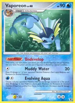 Vaporeon 34/111 Rising Rivals Pokémon card