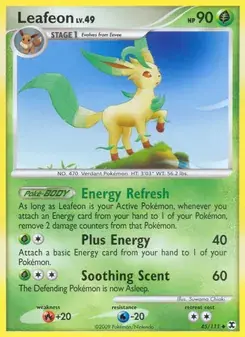 Leafeon 45/111 Rising Rivals Pokémon card