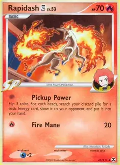 Rapidash E4 47/111 Rising Rivals Pokémon card