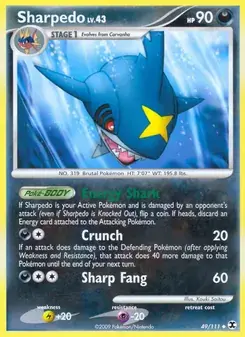 Sharpedo 49/111 Rising Rivals Pokémon card