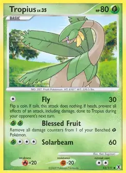 Tropius 52/111 Rising Rivals Pokémon card