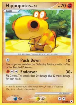 Hippopotas 64/111 Rising Rivals Pokémon card