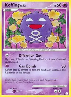 Koffing 68/111 Rising Rivals Pokémon card