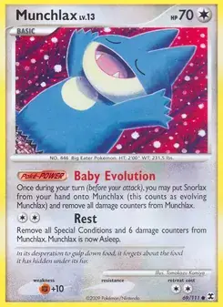 Munchlax 69/111 Rising Rivals Pokémon card