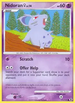 Nidoran ♀ 71/111 Rising Rivals Pokémon card