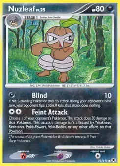 Nuzleaf 75/111 Rising Rivals Pokémon card