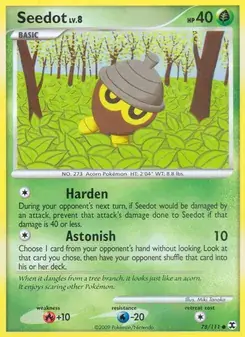 Seedot 78/111 Rising Rivals Pokémon card
