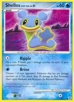 Shellos East Sea 79/111 Rising Rivals Pokémon card