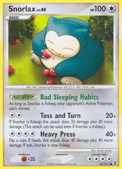 Snorlax 81/111 Rising Rivals Pokémon card