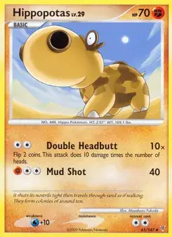Hippopotas 61/147 Supreme Victors Pokémon card