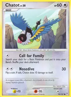 Chatot 95/147 Supreme Victors Pokémon card