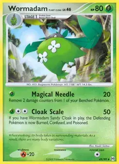 Wormadam Plant Cloak 49/99 Arceus Pokémon card