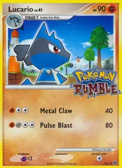 Lucario 12/16 Pokémon Rumble Pokémon card