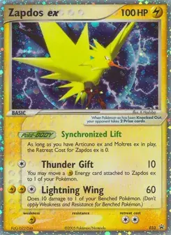Zapdos ex 33/40 Nintendo Black Star Promos Pokémon card