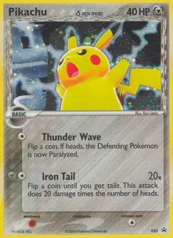 Pikachu δ 35/40 Nintendo Black Star Promos Pokémon card