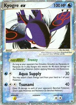 Kyogre ex 37/40 Nintendo Black Star Promos Pokémon card