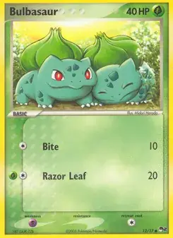 Bulbasaur 12/17 POP Series 2 Pokémon card