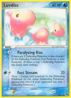 Luvdisc 14/17 POP Series 2 Pokémon card