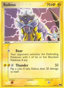Raikou 3/17 POP Series 2 Pokémon card