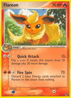 Flareon 2/17 POP Series 3 Pokémon card
