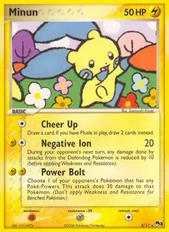 Minun 4/17 POP Series 3 Pokémon card
