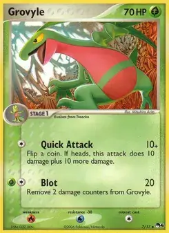 Grovyle 7/17 POP Series 4 Pokémon card