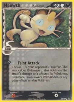 Meowth δ 11/17 POP Series 5 Pokémon card