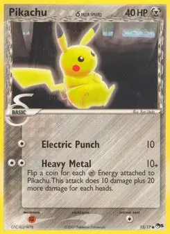 Pikachu δ 13/17 POP Series 5 Pokémon card