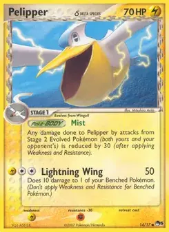 Pelipper δ 14/17 POP Series 5 Pokémon card