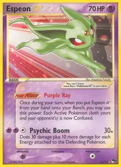 Espeon ★ 16/17 POP Series 5 Pokémon card