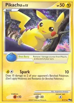 Pikachu 9/17 POP Series 6 Pokémon card