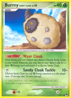 Burmy Sandy Cloak 12/17 POP Series 7 Pokémon card