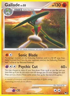 Gallade 2/17 POP Series 7 Pokémon card