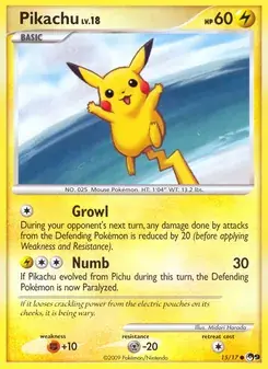 Pikachu 15/17 POP Series 9 Pokémon card