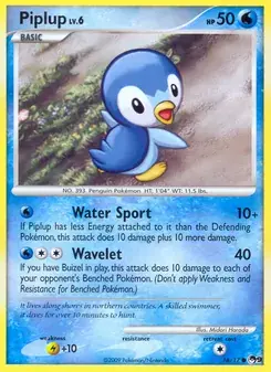 Piplup 16/17 POP Series 9 Pokémon card