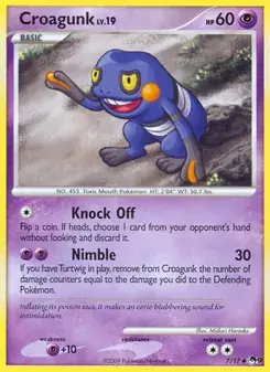 Croagunk 7/17 POP Series 9 Pokémon card