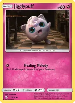Jigglypuff 14/18 Detective Pikachu Pokémon card
