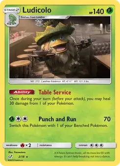 Ludicolo 2/18 Detective Pikachu Pokémon card