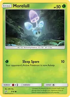 Morelull 3/18 Detective Pikachu Pokémon card