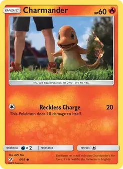 Charmander 4/18 Detective Pikachu Pokémon card