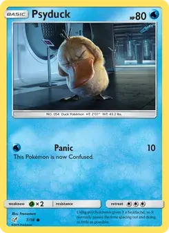 Psyduck 7/18 Detective Pikachu Pokémon card