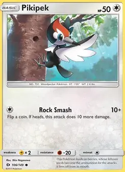 Pikipek 106/149 Sun & Moon Pokémon card