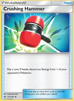 Crushing Hammer 115/149 Sun & Moon Pokémon card