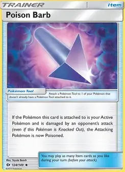Poison Barb 124/149 Sun & Moon Pokémon card
