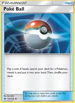 Poké Ball 125/149 Sun & Moon Pokémon card