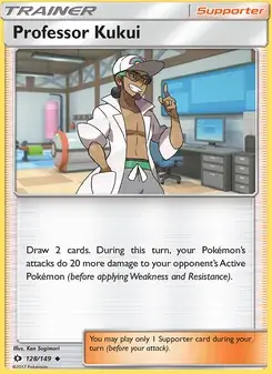 Professor Kukui 128/149 Sun & Moon Pokémon card