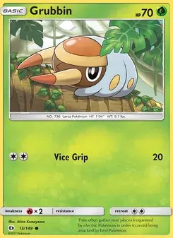 Grubbin 13/149 Sun & Moon Pokémon card