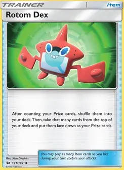 Rotom Dex 131/149 Sun & Moon Pokémon card